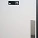 Tezzorio Men's and Women's Restroom Signs - Black and White, 9 x 3-Inch Bathroom Sign Set of 2 for Door/Wall