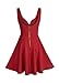 Missufe Women's Sleeveless Sweetheart Cocktail Wedding Formal Fit and Flared Short Dress