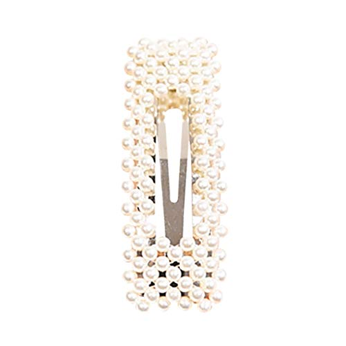 Elegant Hairpins Hair Accessory for Girls Women Lady Bridal Weeding White Pearl Jewelry Flower Hair Clips Pins Barrettes (A)