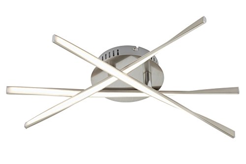 [- Briloner Leuchten LED Deckenleuchte, Geschwungene Verstellbare Leuchtarme, 3 x 5 W, Metall, Matt