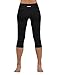 ODODOS Women's Mid Waisted Tummy Control Yoga Capris,19
