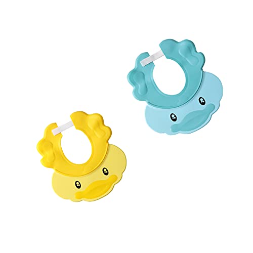 Petyoung Adjustable Baby Shower Cap with Ear Protection, Silicone