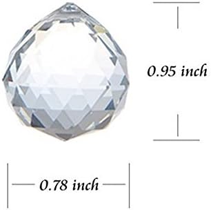 Clear Crystal Hanging Faceted Ball Prism, 20mm, 12 Piece
