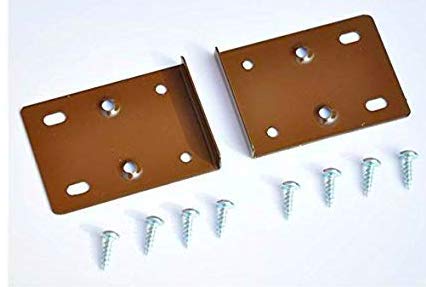 Brown Kitchen Cupboard Door Hinge Repair KIT Includes 10 Plates and Fixing Screws