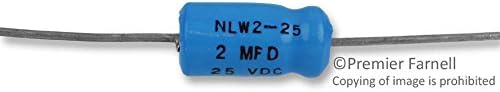Electrolytic Capacitor, 50 µF, 50 V, NLW Series, Â 20%, Axial Leaded, 10.16 mm