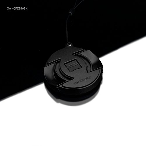 Gariz Genuine Leather XA-CFZE46BK Camera Cap Fixs For Sony Carl Zeiss 46mm Lens, Black