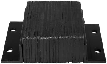 IRONguard Rubber Dock Bumper, Rectangular, Laminated, Horizontal Mount, 4 Holes, 12" Length, 24" Width, 4" Depth