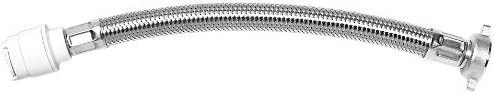 Polyfit Push Fit Flexible Tap Connector 15mm x 3/4-inch x 300mm (Pack of 2)