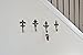 GASARÉ, Key Holder for Wall Mount, Cast Iron Key Hook, Fleur de Lis Design, Screws and Anchors, Large Size of 5 x 3¼ Inches Each, Brown, 4 Units