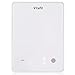 Vitafit 22lb Digital Kitchen Food Scale, Clear LED Display, Tempered Glass, White