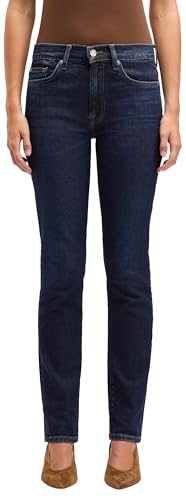 7 For All Mankind Damen Roxanne Bluecrest Jeans, Dark Blue, 24W EU