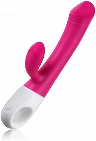 LuvnFun Heated Vibrator Waterproof USB Rechargeable Multi-Speed Silicone Dual Vibrating Wand Massager LUV16 Lustrous Plus (Purple no Remote)