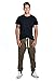 PROGO USA Men's Joggers Sweatpants Basic Fleece Marled Jogger Pant Elastic Waist (Medium, Olive)