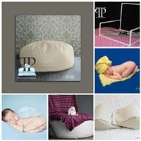 STARTER SET #18 ~ Travel size Posey Pillow, Squishy poser,& Small size pvc backdrop stand ~ NEWBORN PHOTO PROP