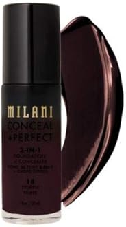 Milani Conceal + Perfect 2-in-1 Foundation + Concealer -Truffle (1 Fl. Oz.) Cruelty-Free Liquid Foundation - Cover Under-Eye Circles, Blemishes & Skin Discoloration for a Flawless Complexion