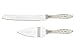 Personalized Ivory Faux Pearl Wedding Cake Knife & Server Set Engraved Custom Sparkle CZ Handle