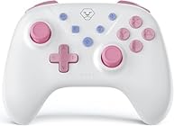 Switch コントローラー 無線 Bluetooth5.0 多機能 プロコン ジャイロセンサー HD振動 TURBO連射 4段階振動調節 スリープ解除 Type-C充電 長時間稼働 Android/iOS/PC/Switch/Switch OLED/Switch Lite対応 可愛いデザイン