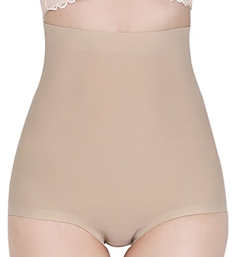 Everbellus High Waist Tummy Control Shapewear for Women Sexy Shaping Panties Beige X-Large