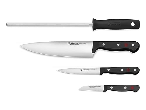 WUESTHOF Gourmet 4-piece Knife Set, Black and Silver