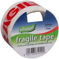 Ultratape FRAGILE 50MM X 33M RED (6 ROLL PACK) FRAG-5033-UL1