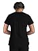 Grey's Anatomy Women's Two Pocket V-Neck Scrub Top with Shirring Back, Black, Small