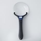 Handheld Lighted Magnifier, Optical Grade Acrylic Lens, 2.5x and 5x Magnification