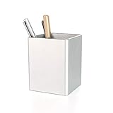 Vaydeer Metal Pencil Pen Holder Desk Aluminum Supplies Organizer and Cup Storage Stationary Sturdy 3.1Ã—3.1Ã—3.9inch,Silver
