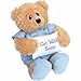 11" Plush PATIENT BEAR - FEEL BETTER Gift/Wearing Blue Hospital Gown & Slippers/Holding GET WELL SOON Pillow/ILLNESS/Sick CHILD/CHEER UP/Surgery