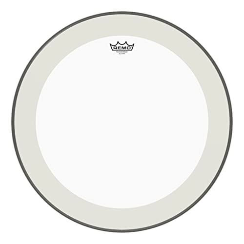 Remo drumhead Powerstroke 4 Clear – With 3-mil damper ring – 18″ – P4-0318-BP