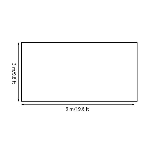 BeGrit 3M x 6M Wasserdichte Transparente Plane Wetterfeste Plane Transparente Strapazierfähige Vordächer und Planen für Gartenmöbel Pflanzen Gewächshaus Pet Hutch Dach