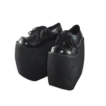 Amazon コスタイム ブラック 前17cm ヒール20cm 厚底 合皮 ゴム底