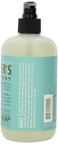 Mrs. Meyer's Clean Day Liquid Hand Soap, Basil, 12.5-Ounce Bottles (Case of 6)