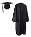GraduationForYou Matte Graduation Gown Cap Tassel 2018,Black,54