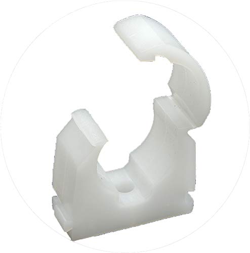 FM Products Clip Link Single Hinged Pipe Clip, White, 22mm - Pack of 100