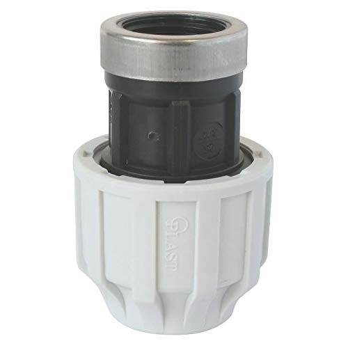 SOMATHERM FOR YOU ///3730-20-15L Conn DRT F15 / 21/20 PE Plast Plastic die Straight Pipe D20 fitting-F15 / 21-Outer clamp, White-Space, WEIBLICH 15/21 (1/2")