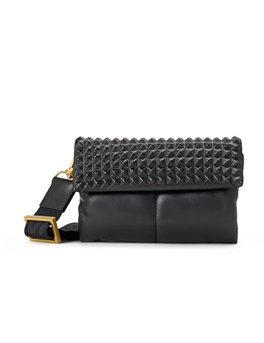 AllSaints Ezra - Bandolera con tachuelas, color negro, Negro -, Small
