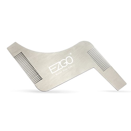 EZGO All in One Stainless Steel Beard Comb and Shaping Template Tool