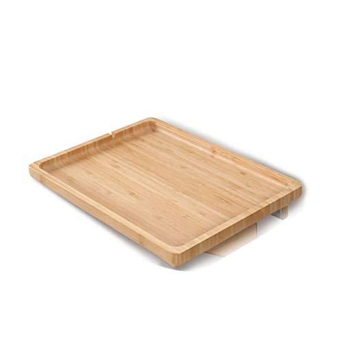 Bedside Tray Shelf,Bamboo Wooden College Dorm Room Bedside Tray with Phone Cable Slot,Bunk Bed Shelf for Top Bunk,Teens Nightstand for Bedroom