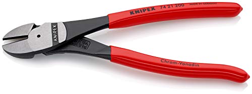 Knipex Kraft-Seitenschneider schwarz atramentiert, mit Kunststoff überzogen 200 mm (SB-Karte/Blister) 74 21 200 SB – Bild 3