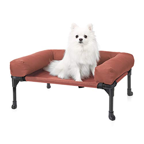 Veehoo Bolster Elevated Dog Bed Cooling Raised Pet Bed Chew Proof