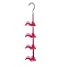 LOUISE MAELYS Rotating Handbag Hanger Rack Closet Organizer for Bag Ties Belt Scarf 4 Hooks Fuchsia