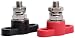 Fastronix 3/8" Stainless Steel Single Stud Power and Ground Junction Block Red and Black primary