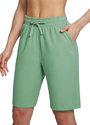 BALEAF Women's Shorts 10" Bermuda Long Running