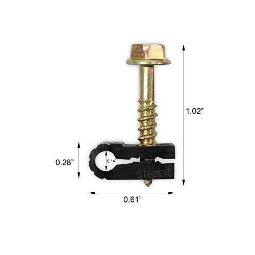 STEREN Coaxial Cable Clips Cable Holder Wire Clips Siding Clips