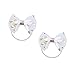 KimmyKu 10Pairs/20Pcs Infant Toddler Baby Girls Snap Hair clips Accessories Barrettes Bows Non Slip Plus 300pcs Rubber Hair Bands Tie