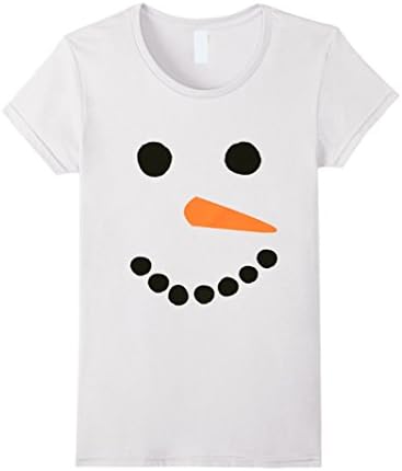 Womens Snowman Costume Christmas Matching Family T-Shirt Shirt Small White