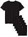 Hanes Big Boys' Essentials Short Sleeve T-shirt Value Pack (6-pack), Black, Medium
