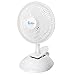 Simple Deluxe 6 Inch Clip on Desk Removable Pedestal and Adjustable Tilt Personal Table Fan for Home Office, 2 Pack, White, 2-Pack, HIFANXCLIP6X2
