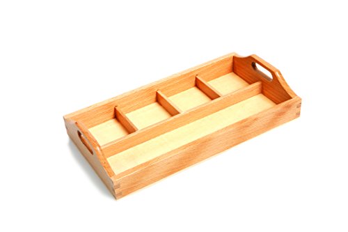 Attractive 4 Compartment Sorting Tray - SMALL tray with one long section approx. 9