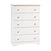 South Shore Summertime 5-Drawer Chest-Pure White, Maple